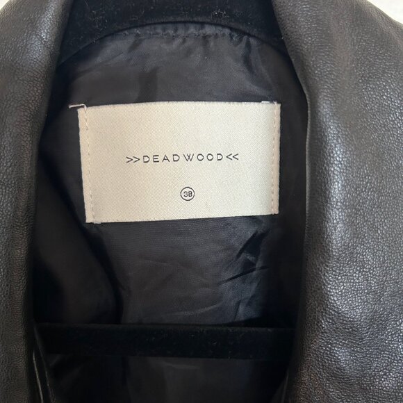 Deadwood leather moto jacket sz 38/M - Picture 2 of 5